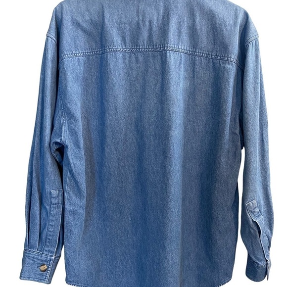 Vintage Cambridge Dry Goods Long Sleeve Size Medium Velvet Patches Shirt - Picture 2 of 10